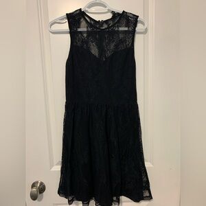 Black Sleeveless A-Line Mini Dress